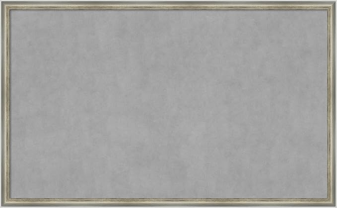 Amanti Art Silver Framed Magnetic Board 26x42 Large Vision Board by AmantiArt