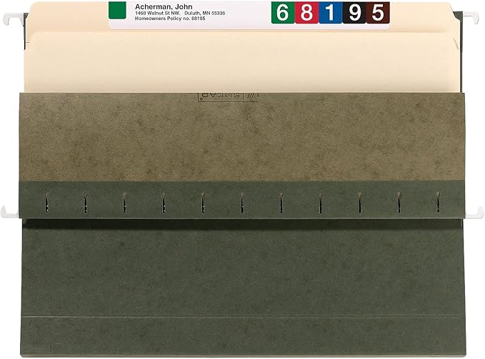 Smead Hanging File Folder with Tab, 1/3-Cut Adjustable Tab, Legal Size - Image 8