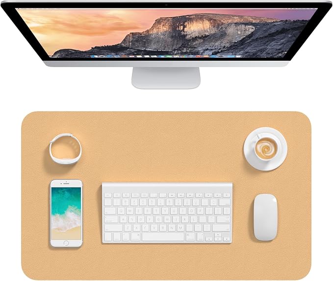 Hsurbtra Desk Pad, 23.6" x 13.8" PU Leather Desk Mat, M Extended Mouse Pad by Hsurbtra