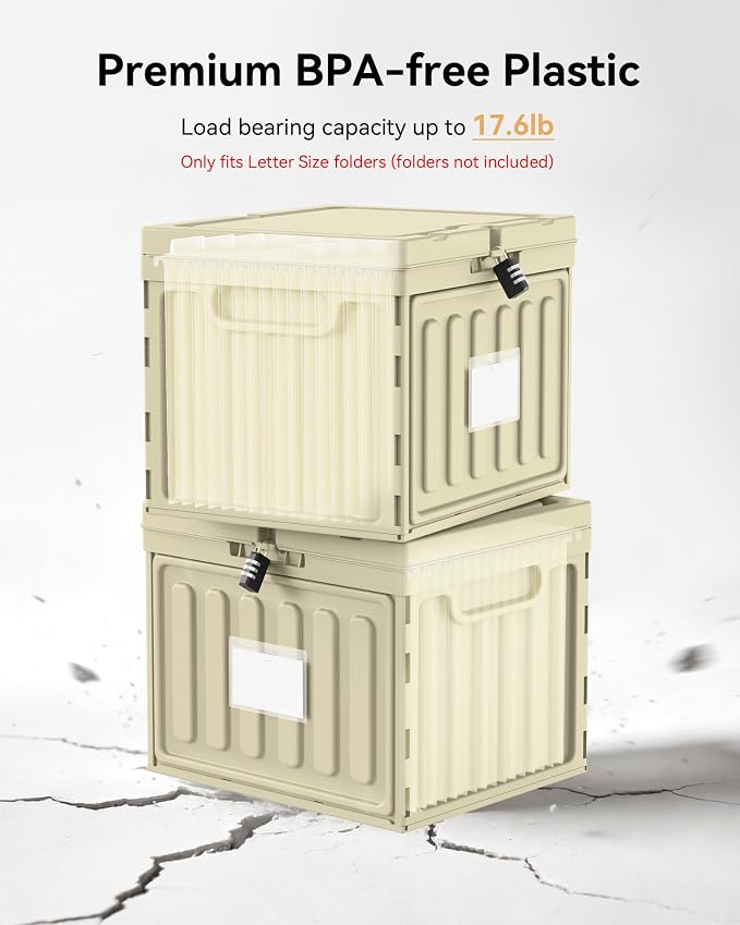Oterri Lockable Plastic File Box - Image 4
