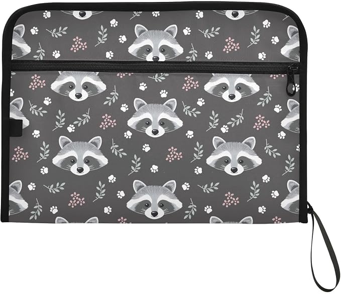 Expanding File Folder Raccoon Grey Accordion File Organizer 13 Pockets Document - Image 7