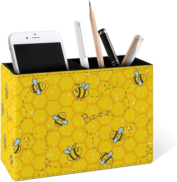 Famame Honeycomb Cute Bee Pencil Holder by Famame