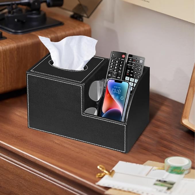 PU Leather Square Tissue Box Cover - Image 7