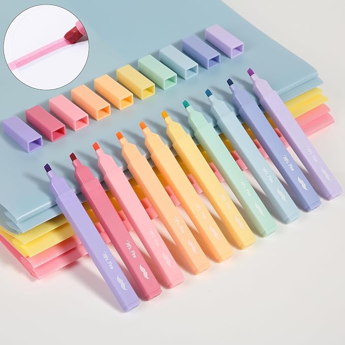 Mr. Pen- Aesthetic Highlighters No Bleed, 10 Pack, Cute Highlighters Assorted - Image 7