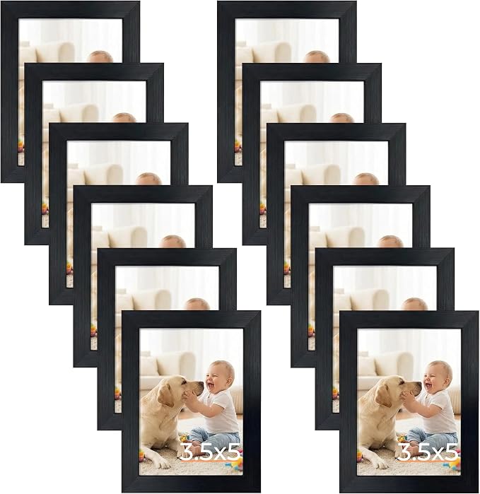 Giftgarden 12 Pack 3.5x5 Picture Frame Black by Giftgarden