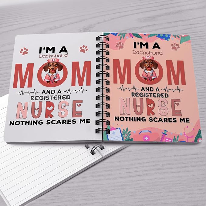 Ninety3POD I'm a Dachshund Mom and a Registered Nurse Nothing Scares Me Spiral - Image 4