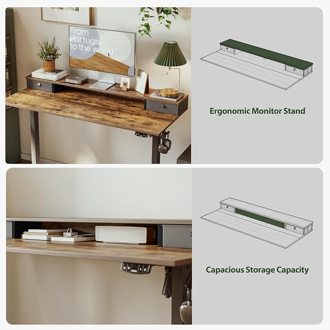 Agilestic 53 x 24 Inches Height Adjustable Electric Standing Desk - Image 6