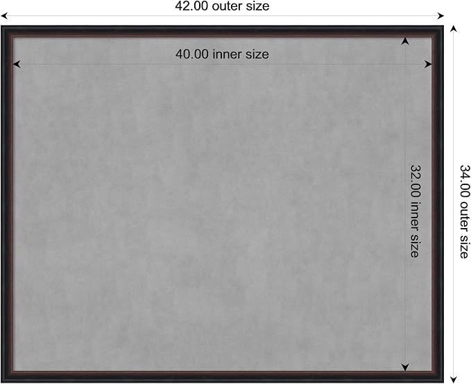 Amanti Art Black Framed Magnetic Board 34x42 X-Large Vision Board - Image 3