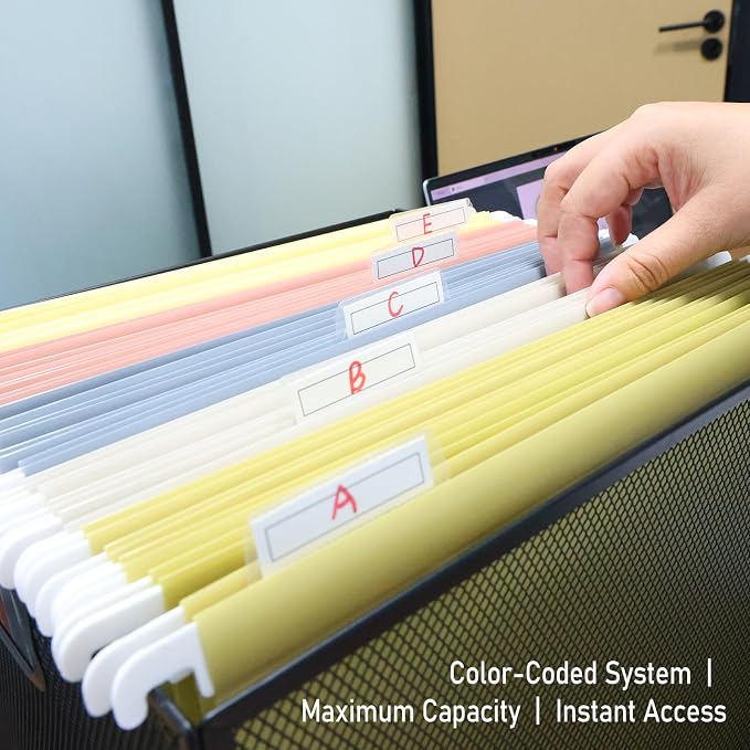 10 Pack Hanging File Folders, Letter Size | with1/5-Cut Tabs. Includes 10 - Image 4