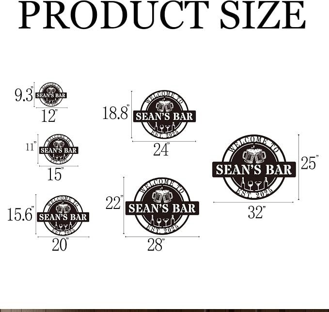 Custom Bar Sign Personalized Name Bar Wall Decor - Image 5