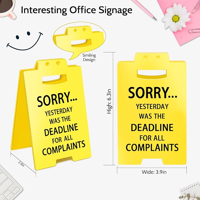Smilelife Funny Office Cubicle Decor Yesterday Was The Deadline - Image 2