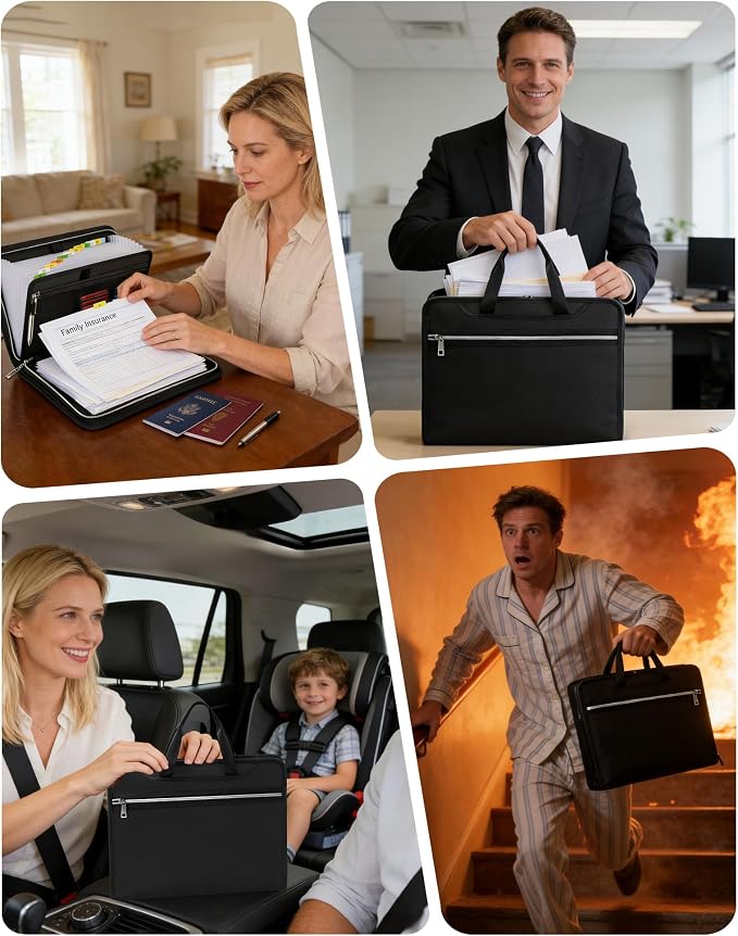 Fireproof Important Document Organizer Folio - Image 7