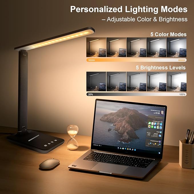 shinelife LED Desk Lamp for Office Home, Bright Desk Light - Image 3