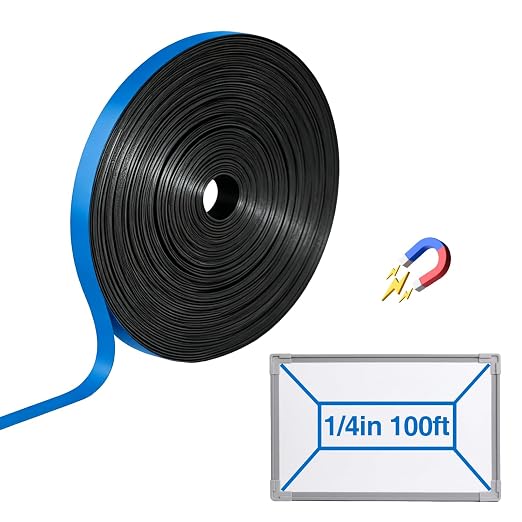 CHUNNIAO 1/4" x 100' Blue Magnetic Whiteboard Tape by CHUNNIAOUSMARKET