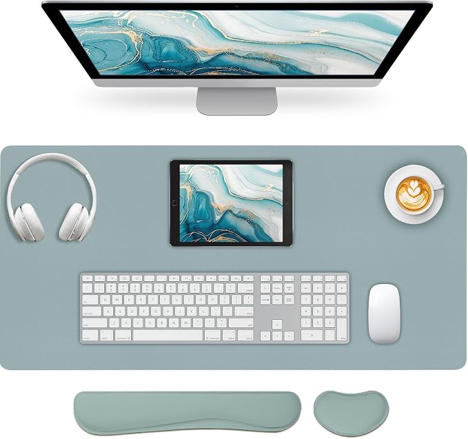 Desk Pad Mat Set, 3-in-1 Large Mouse Pads by Meetcolor
