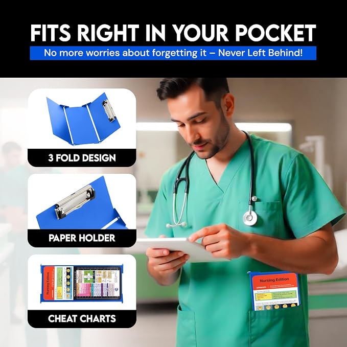 Nursing Clipboard with Nursing and Medical Edition Cheat Sheets 3 Layers - Image 5