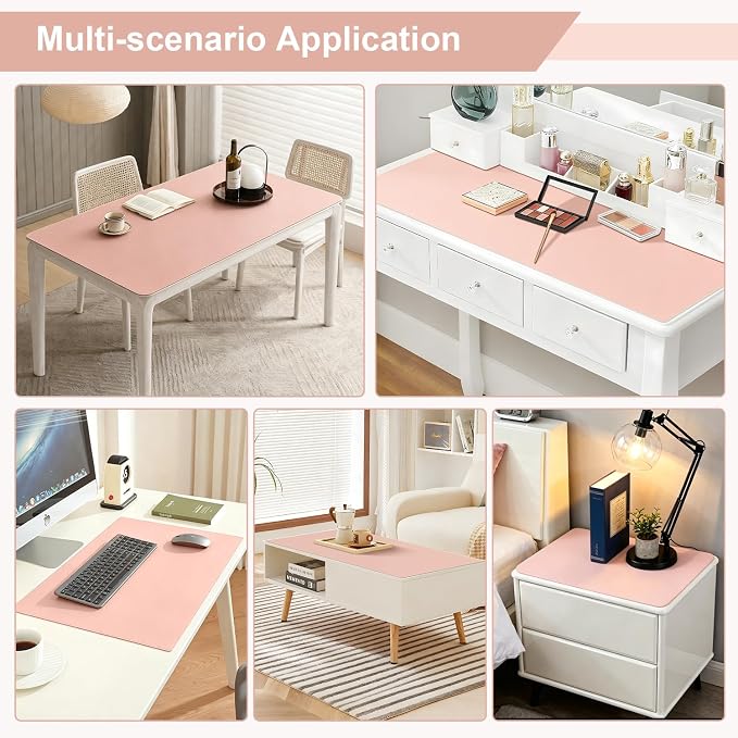 OstepDecor Pink Table Protector 24 x 36 Inch, 1.5mm Thick Plastic Table Cover - Image 3