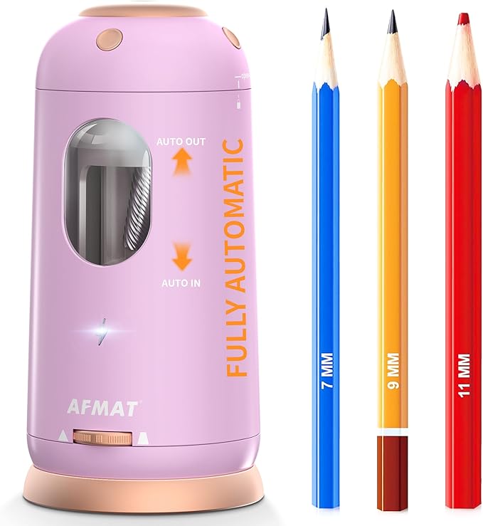 AFMAT Electric Pencil Sharpener, Auto in & Out, Fully Automatic Pencil Sharpener by AFMAT