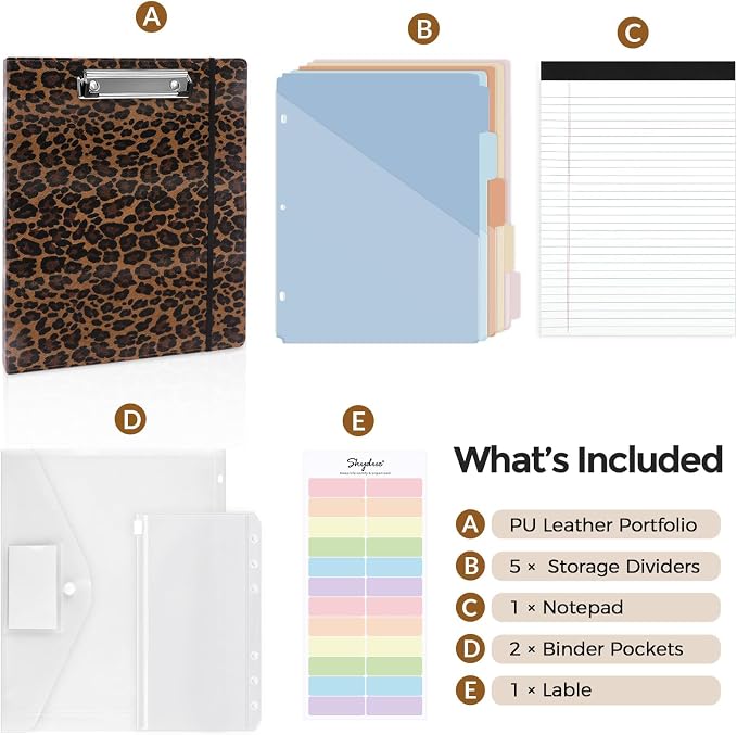 SKYDUE 1 Inch 3-Ring Binder - Image 3