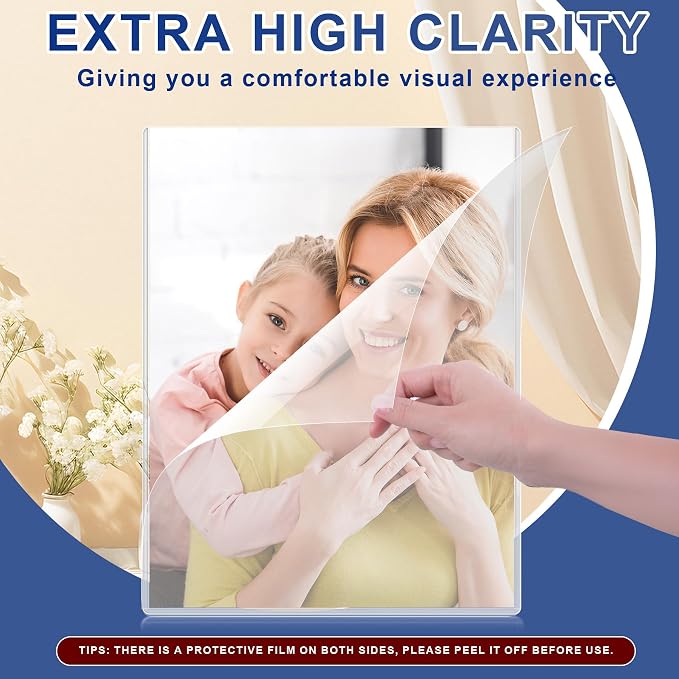 AKONEGE 5PCS 9" x 12" Rigid Print Protectors Clear Plastic Sheet Protectors - Image 4
