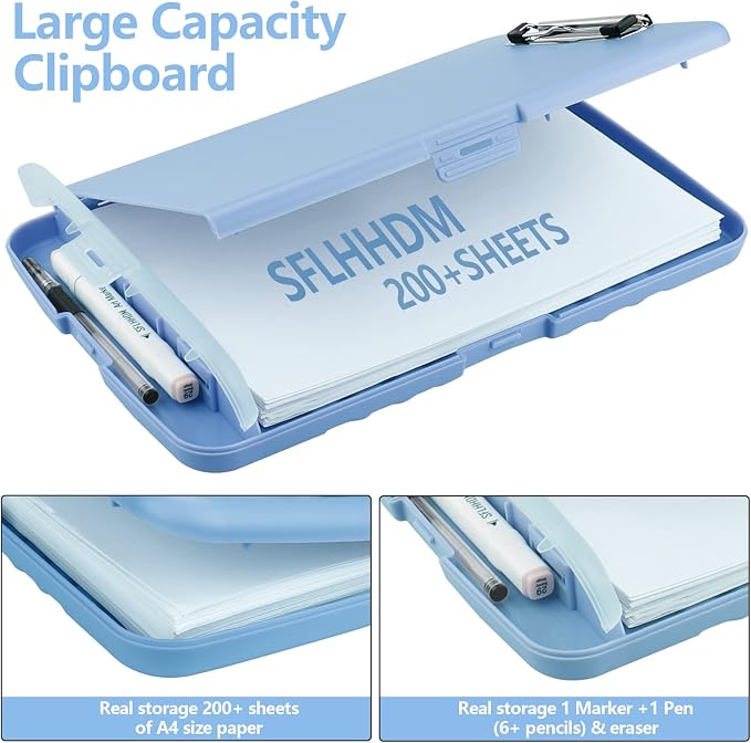 SFLHHDM Clipboard with Pen Holder, Legal Size Nursing Clipboard with Storage - Image 2