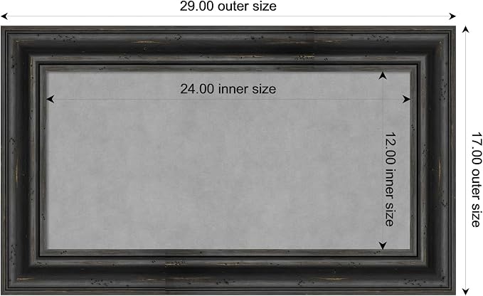 Amanti Art Black Framed Magnetic Board 17x29 Small Vision Board - Image 4