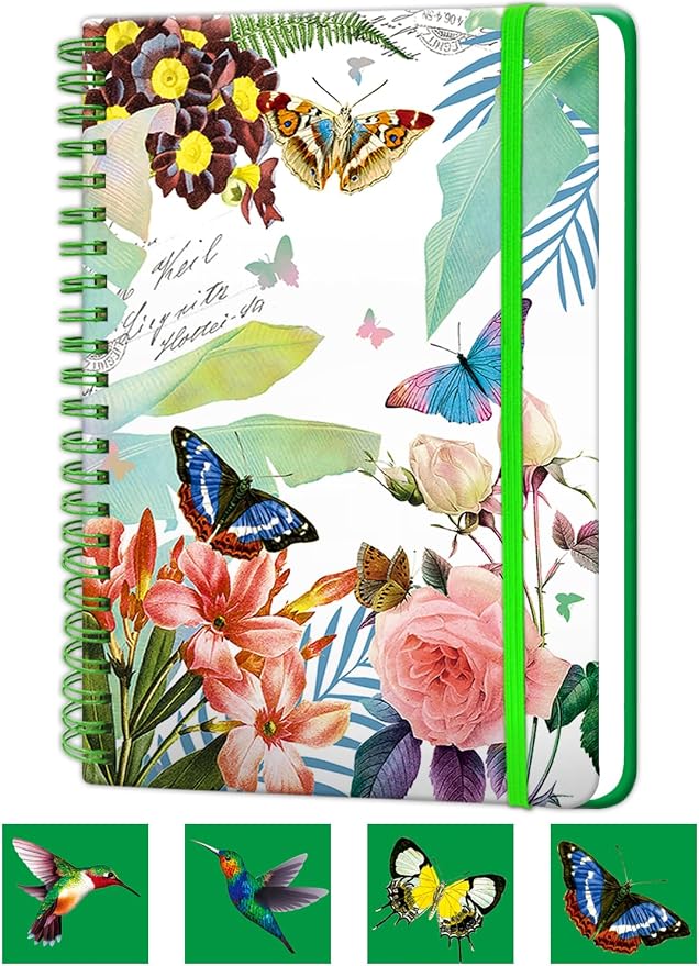 A5 Small Spiral Notebook, 5.7x8.5 Inch 160 Line Page Hardback Small Notepad | by Unknown