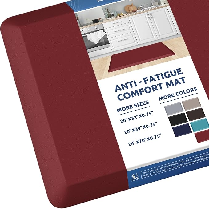KitchenClouds Kitchen Mat Cushioned Anti Fatigue Rug 20"x32" Water Resistant by KitchenClouds