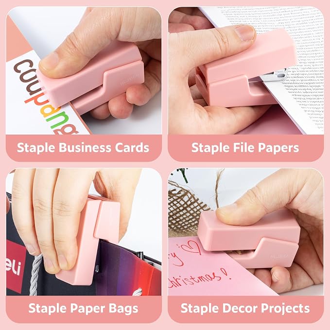 NUSIGN Mini Stapler with 830 Staples, Small Cute Desk Staplers, 25 Sheet - Image 5