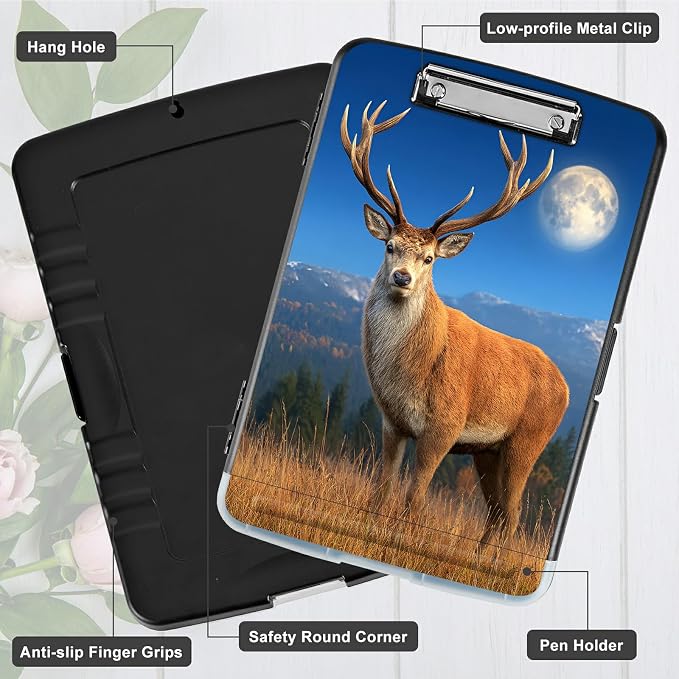A4 Clipboard with Storage Pen Holder, Clipboards Organizer Nursing Clipboard - Image 5