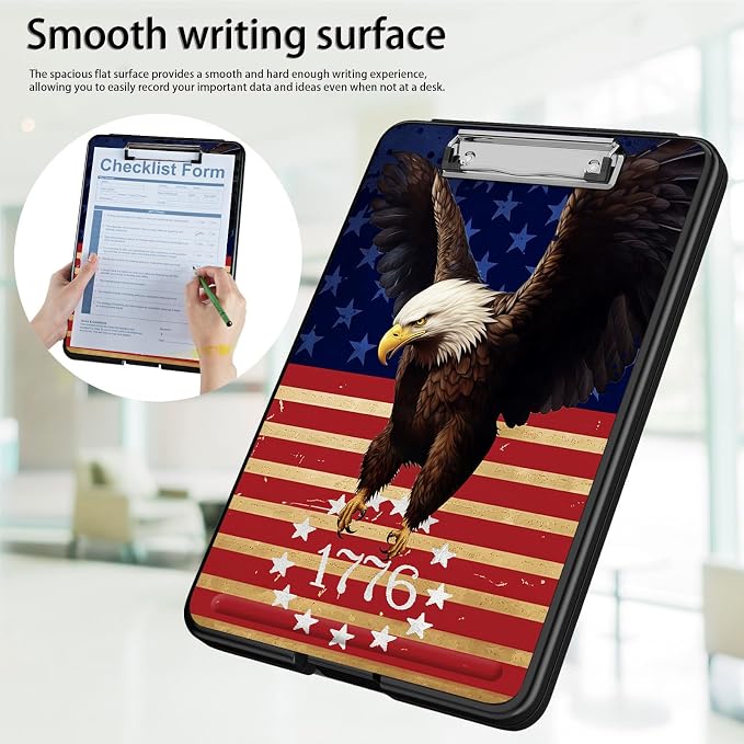 Clipboard with Storage, Office Supplies Nursing Clipboards Folder with Pen - Image 5