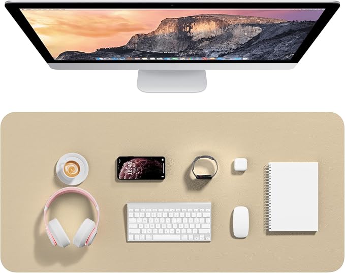 Hsurbtra Desk Pad, 35.5" x 17" PU Leather Desk Mat, XXL Extended Mouse Pad by Hsurbtra
