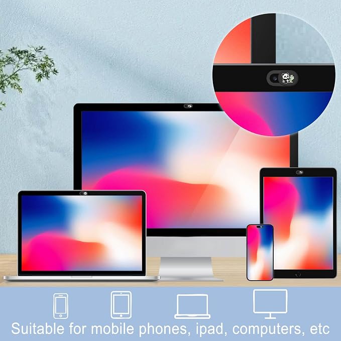 Panda Camera Cover Slide Cute Animal Design Privacy Camera Blocker Protector - Image 6