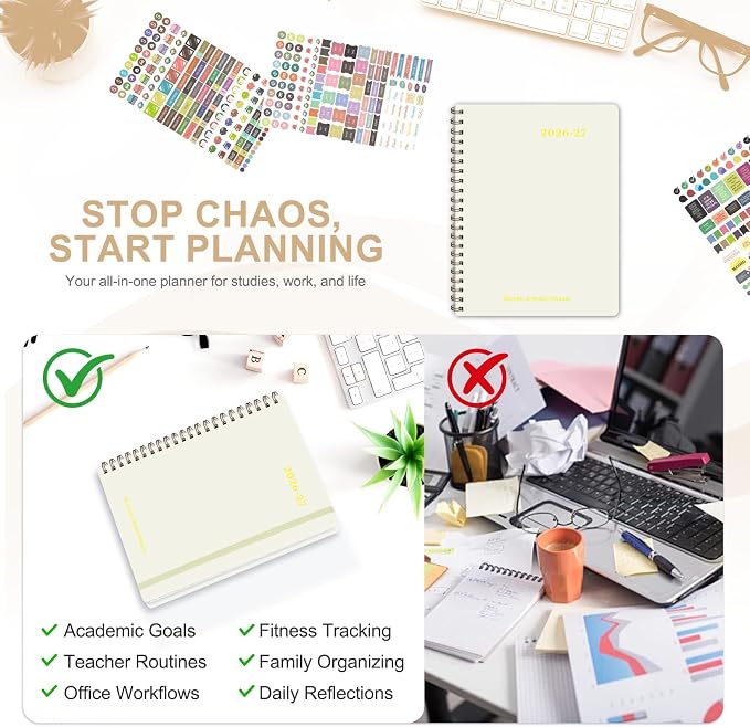 Planner 2026-2027, Weekly and Monthly Academic Year Calendar Planner, July 2026 - Image 6
