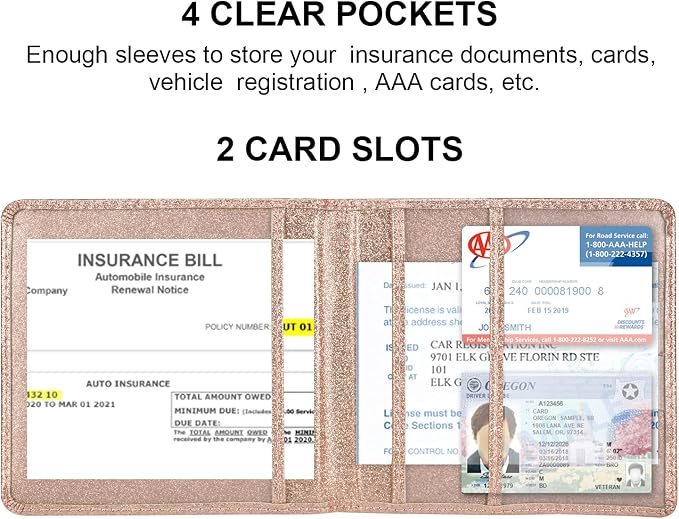 Cacturism Car Registration and Insurance Holder, Vehicle Glove Box Car - Image 2