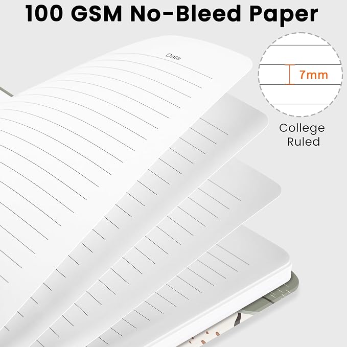 CICPAP Lined Spiral Journal Notebook, A5 College Ruled Notebook - Image 3