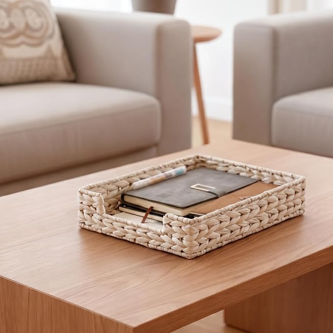 PINXIURY Water Hyacinth Letter Tray - Image 4