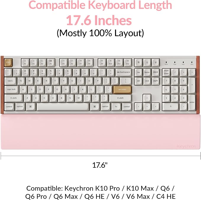 Keychron Silicone Wrist & Palm Rest, 17.6" Full Size - Image 2