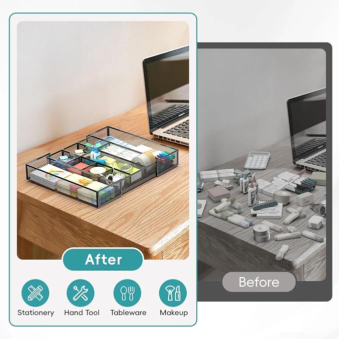Expandable Desk Drawer Organizer Tray - Image 5