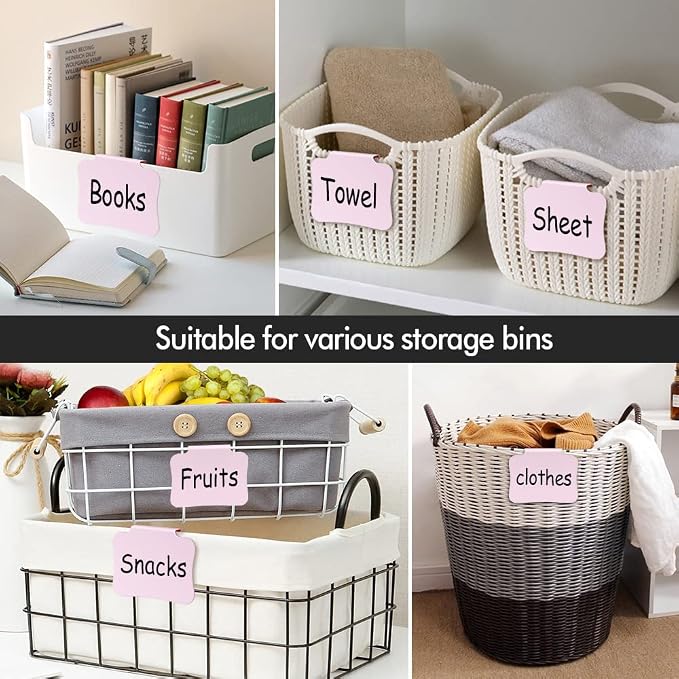 20PCS Basket Labels Clip On, Removable Plastic Bin - Image 3