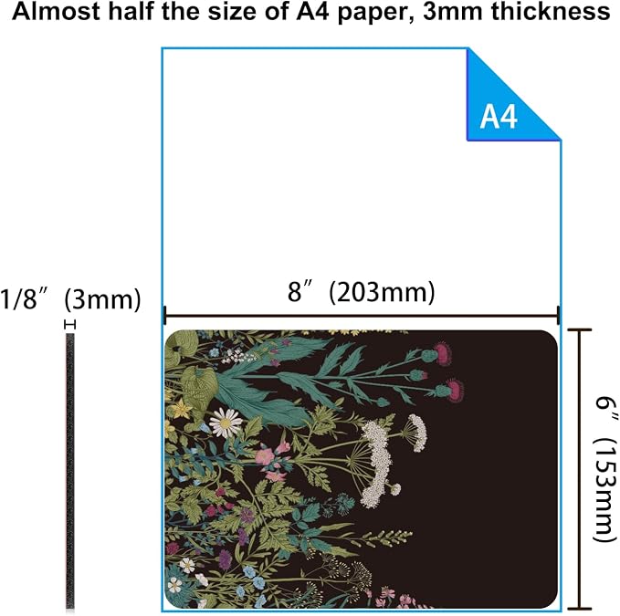 Small Mouse Pad 6 x 8 Inch, Audimi Mini Mouse Pad Thick - Image 2