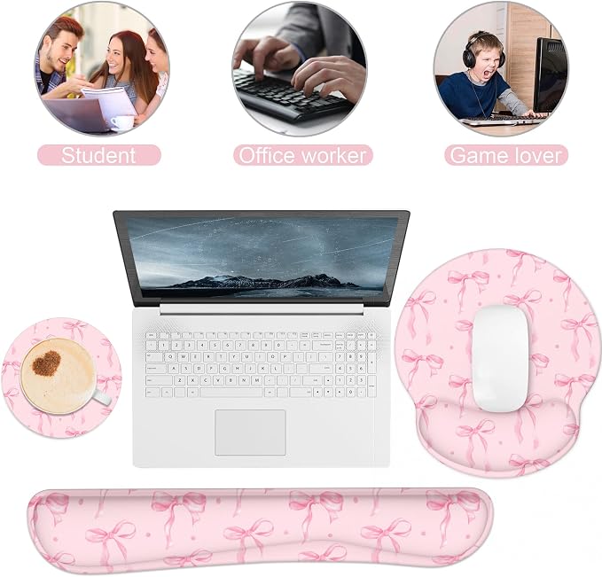 Ergonomic Mouse Pad with Wrist Rest and Keyboard Wrist Rest, Mousepad and Wrist - Image 8