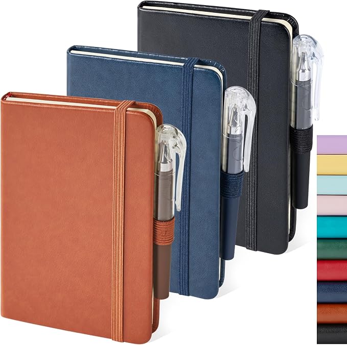 NIRMIRO 3 Pack Pocket Notebook Journals, Small Notepad Notebooks by NIRMIRO