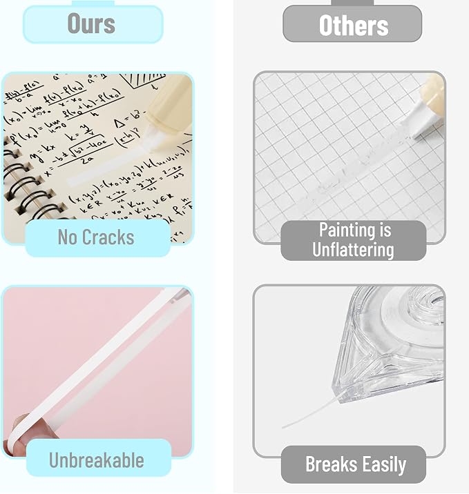Mr. Pen- Aesthetic Correction Tape Bulk, 0.2" x 197", Pastel Colors | Cute - Image 5