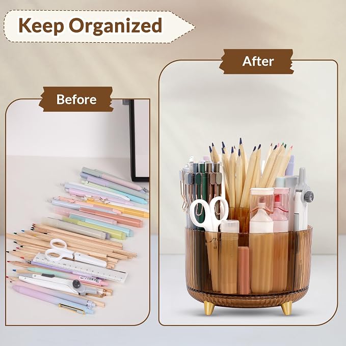 SKYDUE Rotating Pencil Pen Holder, Pen Organizer - Image 6