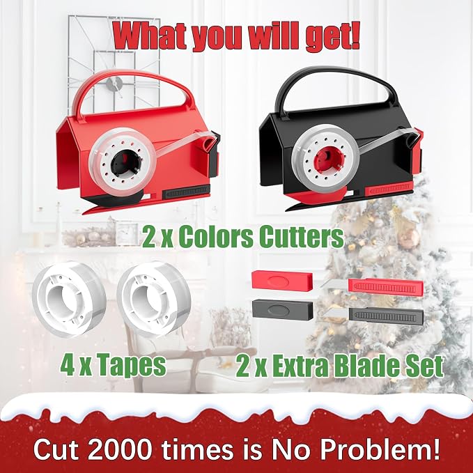 2-Pack Wrapping Paper Cutter & Tape Dispenser - Image 7