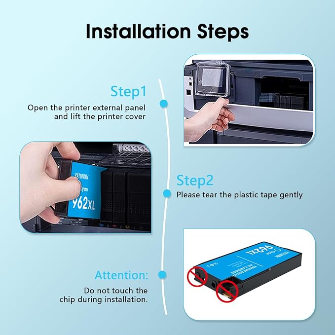 962XL Ink Cartridges Combo Pack Compatible for HP 962 Ink Cartridges Works with HP Officejet Pro 9015/9015e 9025/9025e 9020/9020e 9018/9018e 9010/9010e OfficeJet 9012/9012e (BK C M Y)-DeskLoop Office