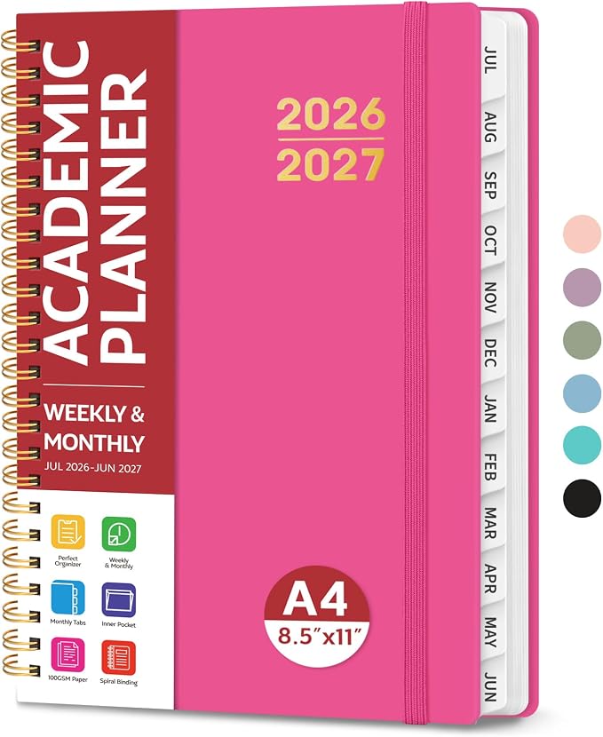 Planner 2026-2027 for Women & Men, Academic Monthly and Weekly Calendar Planner by Taja
