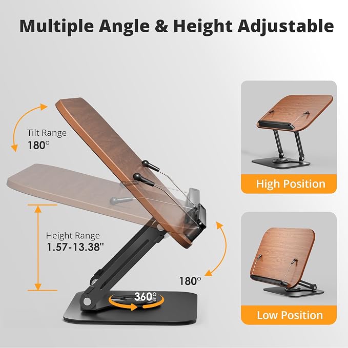 SupeDesk Book Stand for Reading, Adjustable Book Holder - Image 6