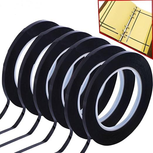 6pcs 6mm 1/4 inch Lightning Width Graphic, 108 Feet Feet Long per Roll by monochef